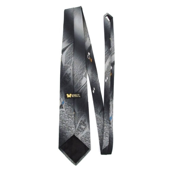 Vintage 70s Wembley Men's Wide Necktie Artistic Abstract USA Made 57x3.75" - Picture 3 of 12
